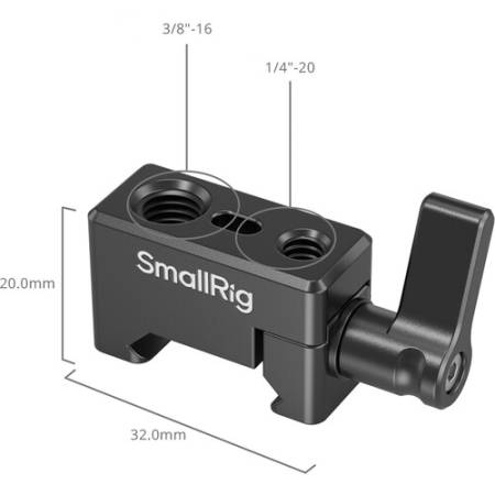 SmallRig 1973B - mocowanie na zacisk NATO, wymiary i otwory